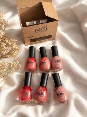 Professional Women’s Nail Polish Set - Pink & Coral Shades